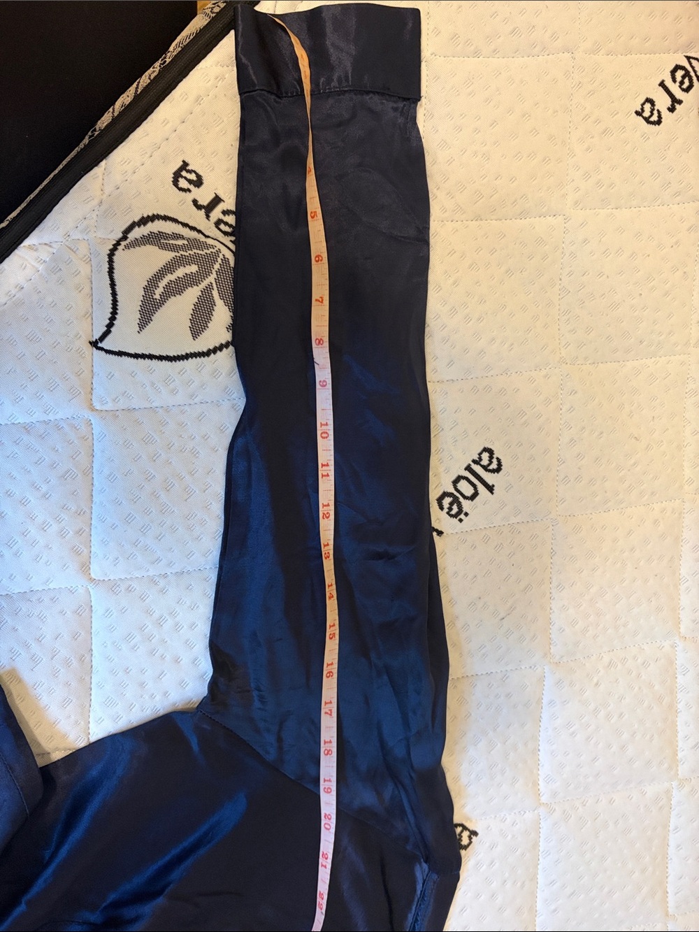 Navy Silk Button-up Top - Picture 5 of 5